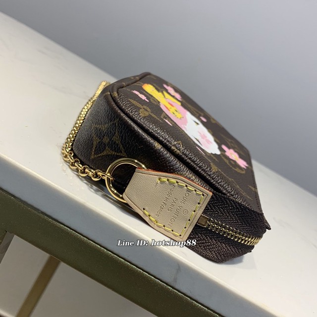 路易威登LV零錢包 M58009 皮卡丘 Mini Pochette Accessoires手袋 LV老花鏈條零錢包 xxlv2208